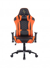 Adjustable Gaming Chair With Lumbar Cushion Orange/Black