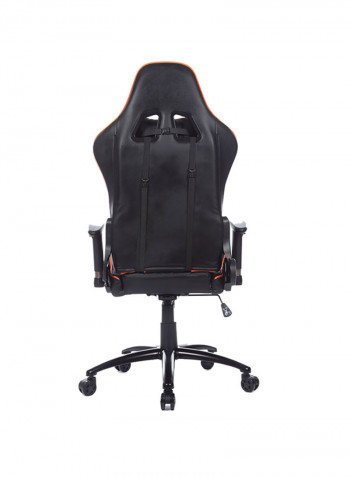 Adjustable Gaming Chair With Lumbar Cushion Orange/Black