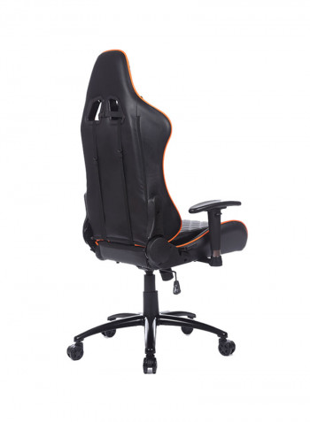 Adjustable Gaming Chair With Lumbar Cushion Orange/Black