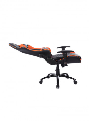 Adjustable Gaming Chair With Lumbar Cushion Orange/Black