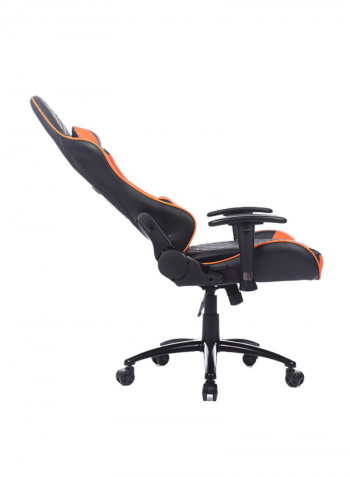 Adjustable Gaming Chair With Lumbar Cushion Orange/Black