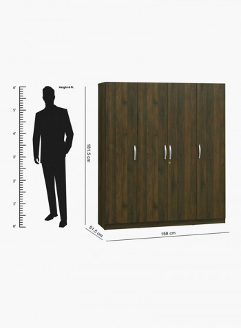 Kulltorp Door Wardrobe Brown/Black