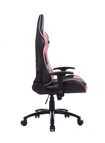 Adjustable Gaming Chair With Lumbar Cushion Pink/Black