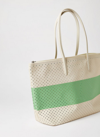 Colourblock Perforated Shoulder Bag Multicolour