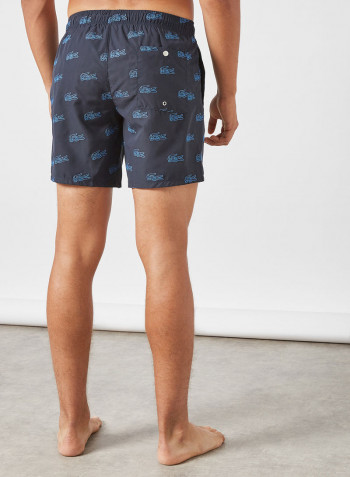 Embroidered Swim Shorts Abysm/Turquin Blue