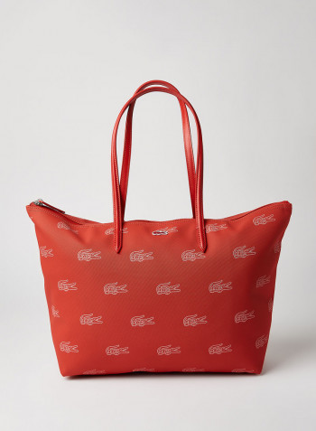 Crocodile Pattern Tote Red