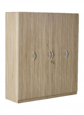 Kulltorp 4-Door Wardrobe Brown 158x181.5x45.5centimeter