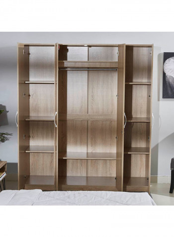 Kulltorp 4-Door Wardrobe Brown 158x181.5x45.5centimeter