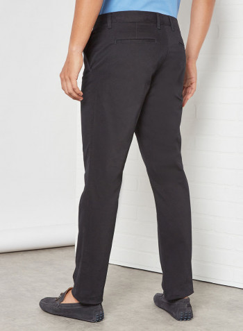 Mid Rise Classic Pants Black