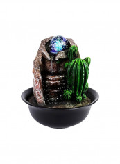 Desktop Electric Water Fountain Kit Brown/Green/Black 7.9x8.3x7.9inch
