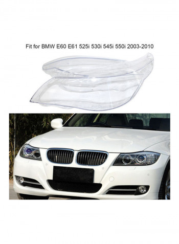 One Pair Headlight Clear Cover Front Headlamp Lens Fit for BMW E60 E61 525i 530i 545i 550i 2003-2010