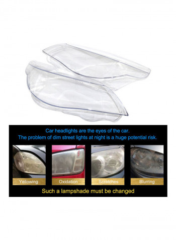 One Pair Headlight Clear Cover Front Headlamp Lens Fit for BMW E60 E61 525i 530i 545i 550i 2003-2010