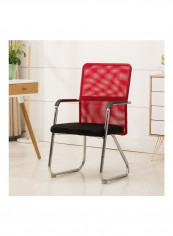 Thick Breathable Mesh Conference Chair Red/Black 72 x 53 x 19cm