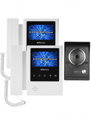 Night Vision Rainproof Visual Intercom Two-Way Audio Video Surveillance Camera White 1.73kg