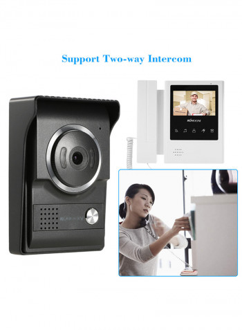 Night Vision Rainproof Visual Intercom Two-Way Audio Video Surveillance Camera White 1.73kg