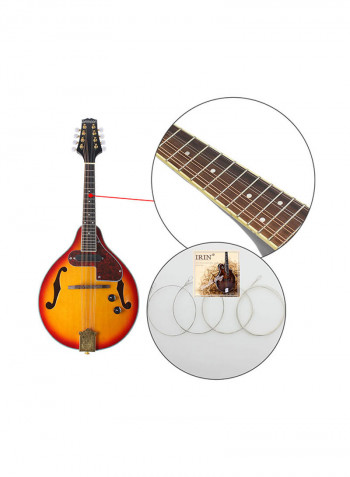 Adjustable 8-String Electric A Style Mandolin With Cable Strings Cleaning Cloth