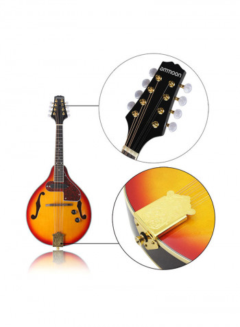 Adjustable 8-String Electric A Style Mandolin With Cable Strings Cleaning Cloth