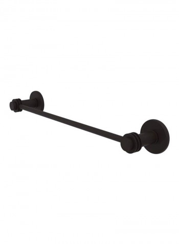 Mercury Collection Dotted Accent Towel Bar Black 18inch