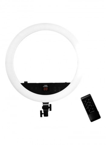 LED Video Ring Light With Remote Control White