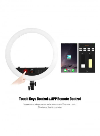 LED Video Ring Light With Remote Control White