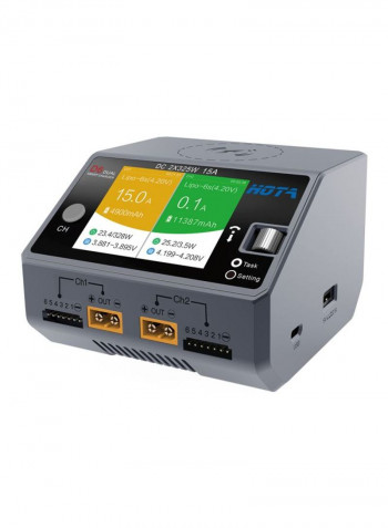 Wireless Battery Charger Grey/Yellow/Green
