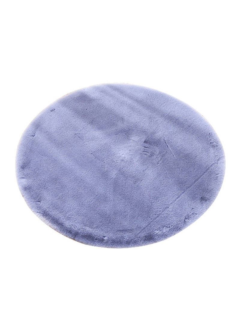Round Wear Resistant Rug Blue 50x75centimeter