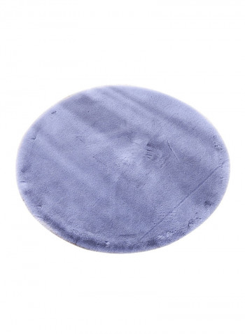 Round Wear Resistant Rug Blue 50x75centimeter