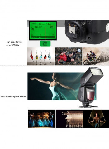 TT685S Speedlite TTL Master Slave GN60 2.4G Wireless Transmission HSS 1/8000S For Sony A77II A7RII A58 A99 ILCE6000L ILDC Camera Black