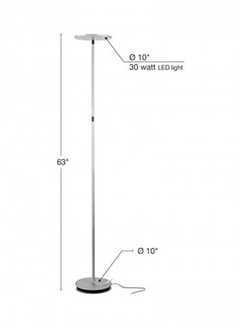 LED Floor Lamp White 10 x 10 x 63inch