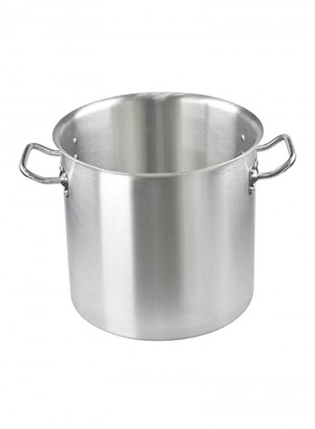 Stock Pot With Lid Silver 40centimeter