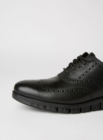 Zerogrand Wingtip Oxford Shoes Black/Black