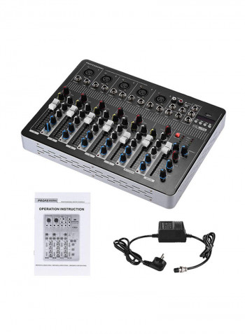 Professional 7-Channel Mic Line Audio Mixer With 3-Band EQ