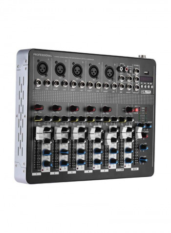 Professional 7-Channel Mic Line Audio Mixer With 3-Band EQ