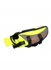 سترة نجاة للكلاب Florescent Green/Black/Grey S