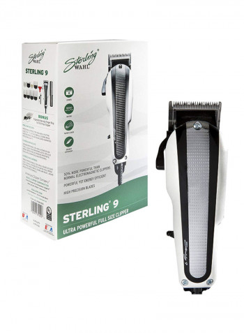 Sterling 9 Clipper Black/White/Silver 6.25inch