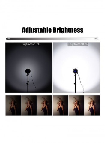 LED Continuous Video Light Studio Lamp with LCD Display Remote Control Blue/Silver