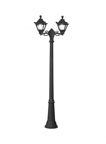 Double Head Outdoor Floor Lamp Black 820x2430millimeter