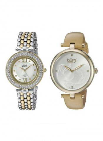 Women's Water Resistant Analog Watch Set BUR152YG