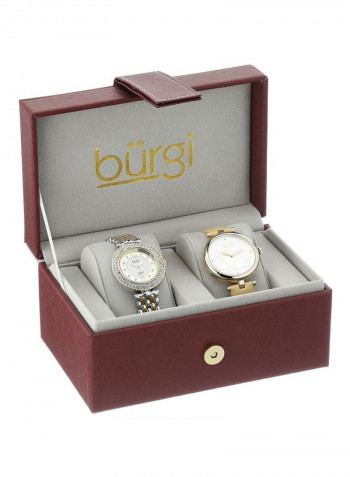 ساعة يد بعقارب مقاومة للماء طراز BUR152YG للنساء