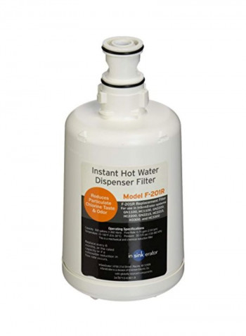 2-Piece Replacement Hot Water Filter Crtridge White 8x7.5x1.5inch