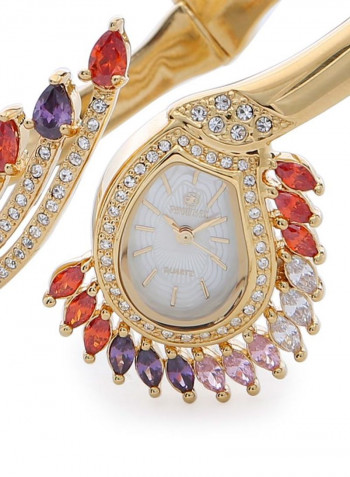 Women's 22K Gold Plated With Crystal Analog Watch P-21892