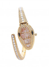 Women's 22K Gold Plated With Crystal Analog Watch P-21894