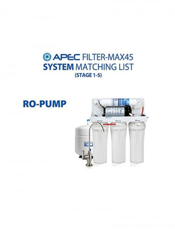 5-Piece Filter-Max45 Complete Replacement Set For Ultimate Series Reverse Osmosis Water Filter System White 4.2x0x9.6inch