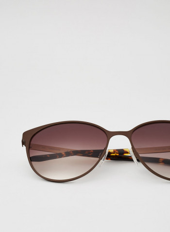 Women's Full Rim Metal Cat Eye Sunglasses - Lens Size: 58 mm