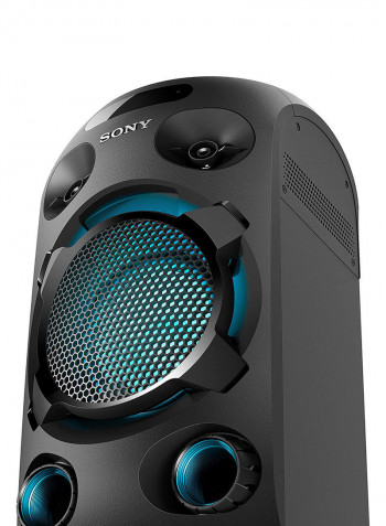 Renewed - Compact High Power Party Speaker | One Box Music System | Hi-Fi MHC-V02 Black