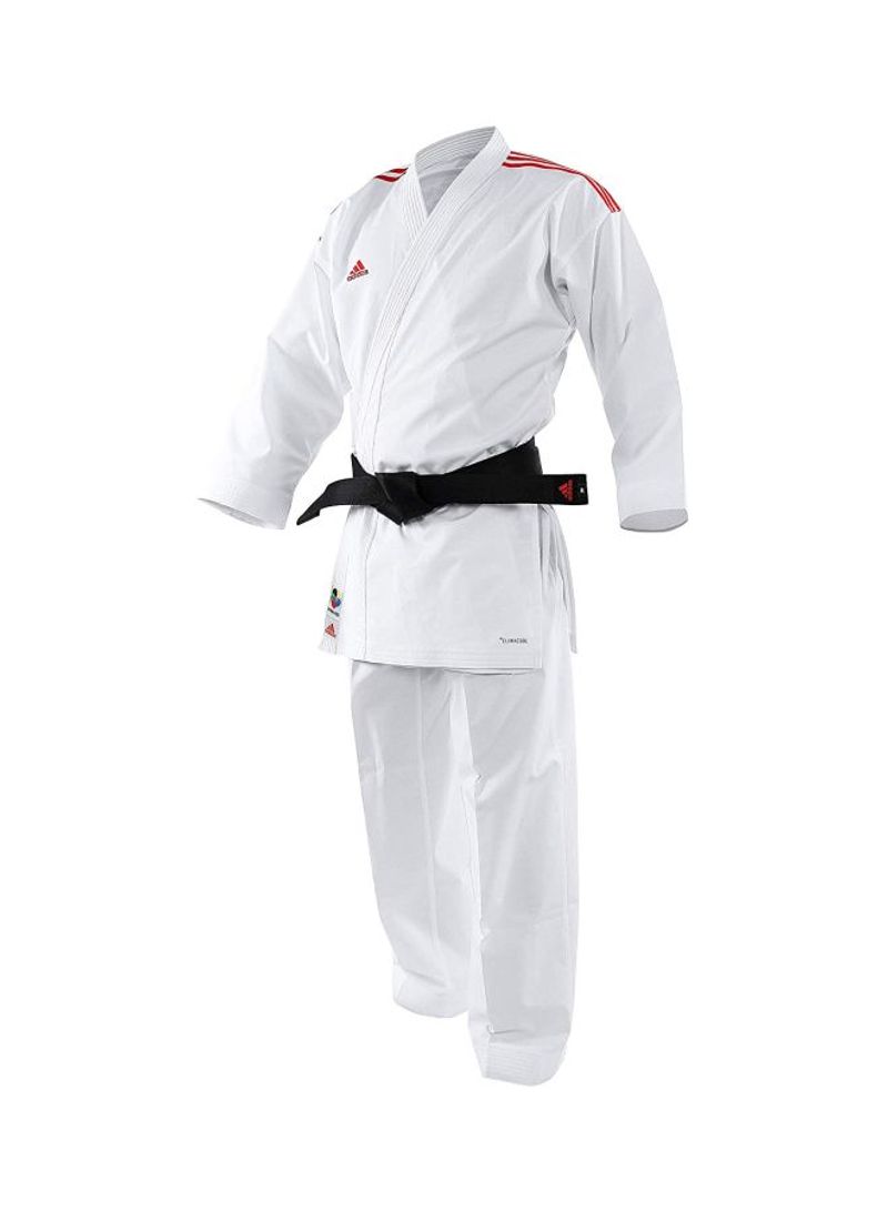 ADI-LIGHT Karate Uniform - White/Red Stripes, 150cm 150cm