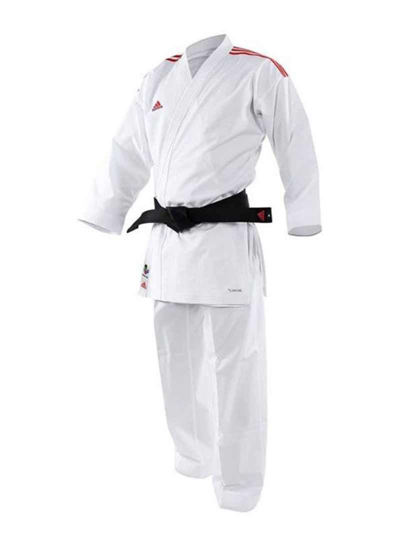 ADI-LIGHT Karate Uniform - White/Red Stripes, 155cm 155cm