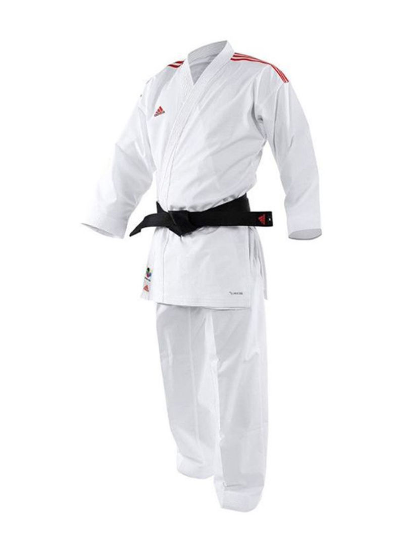 ADI-LIGHT Karate Uniform - White/Red Stripes, 175cm 175cm