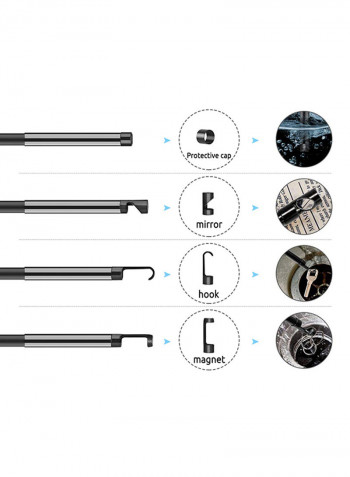 LCD Display Screen 1080P Handheld Endoscope Industrial Home Dual Camera Endoscopes With 6 LED's 29.0 x 5.0 x 2.0cm multicolour