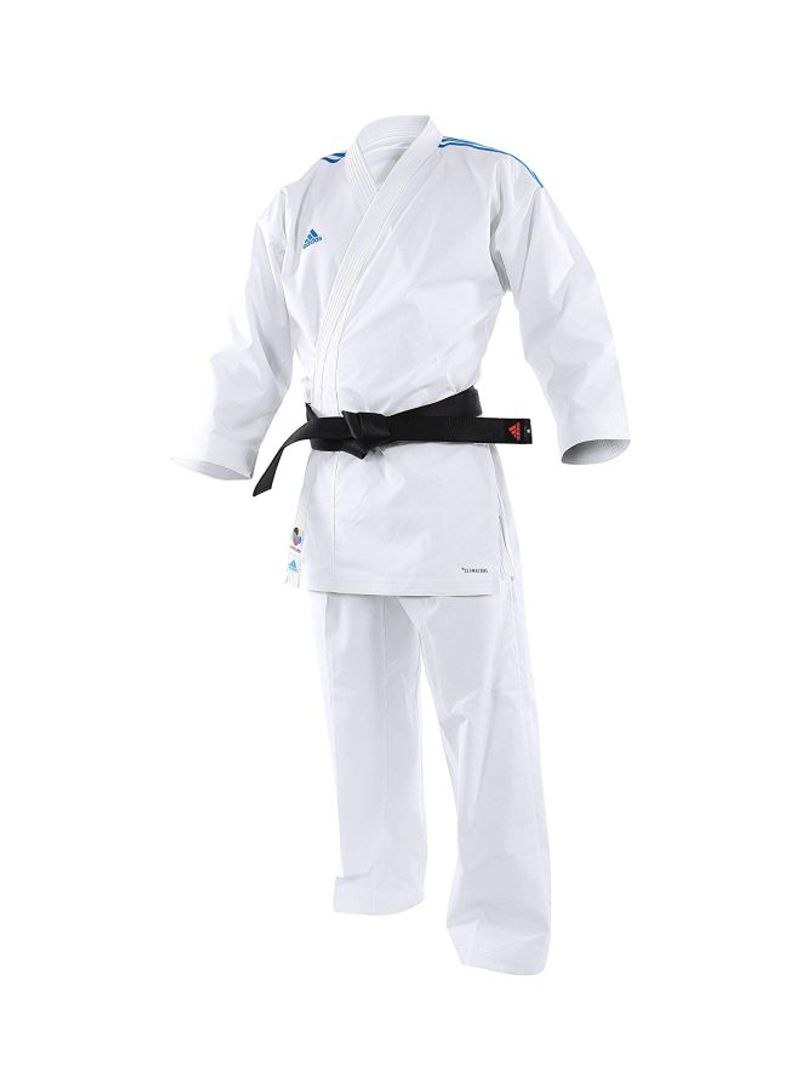 ADI-LIGHT Karate Uniform - White/Blue Stripes, 160cm 160cm